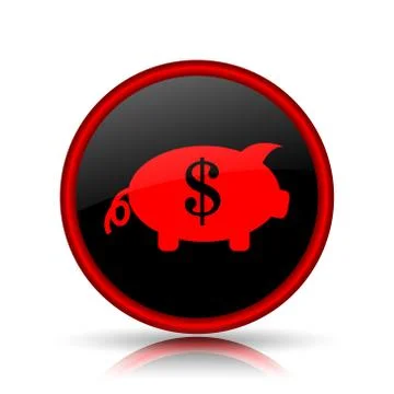 Save money icon. Internet button on white background.. Stock Illustration