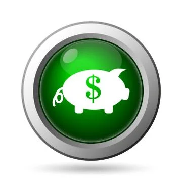 Save money icon. Internet button on white background. Stock Illustration