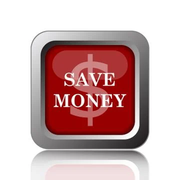Save money icon. Internet button on white background. Stock Illustration