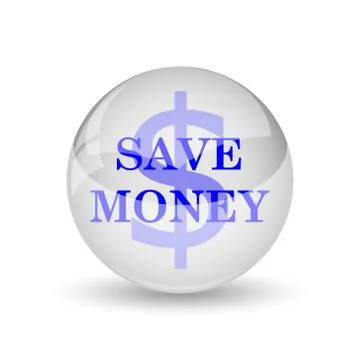 Save money icon. Internet button on white background.. Stock Illustration