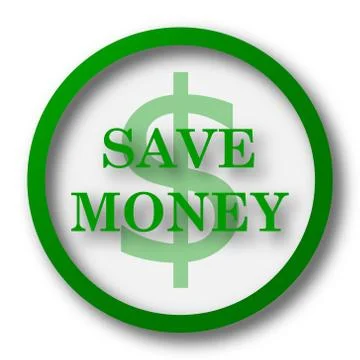 Save money icon. Internet button on white background.. Stock Illustration