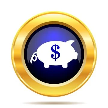 Save money icon. Internet button on white background.. Stock Illustration
