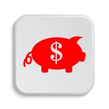 Save money icon. Internet button on white background.. Illustrazione stock