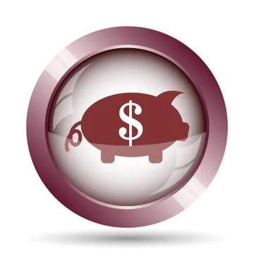 Save money icon. Internet button on white background.. Stock Illustration