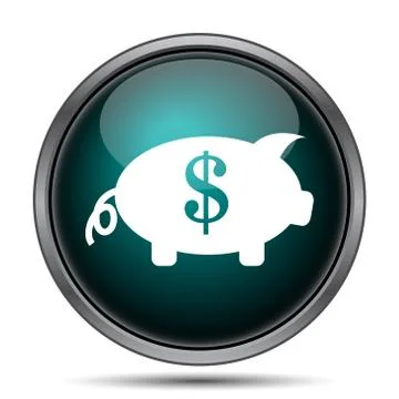 Save money icon. Internet button on white background.. Illustrazione stock