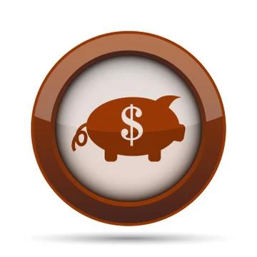Save money icon. Internet button on white background. . Stock Illustration