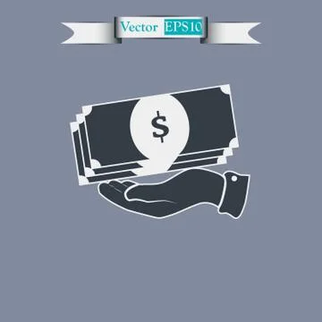 Save money icon, vector illustration. Flat design style Stock Illustration