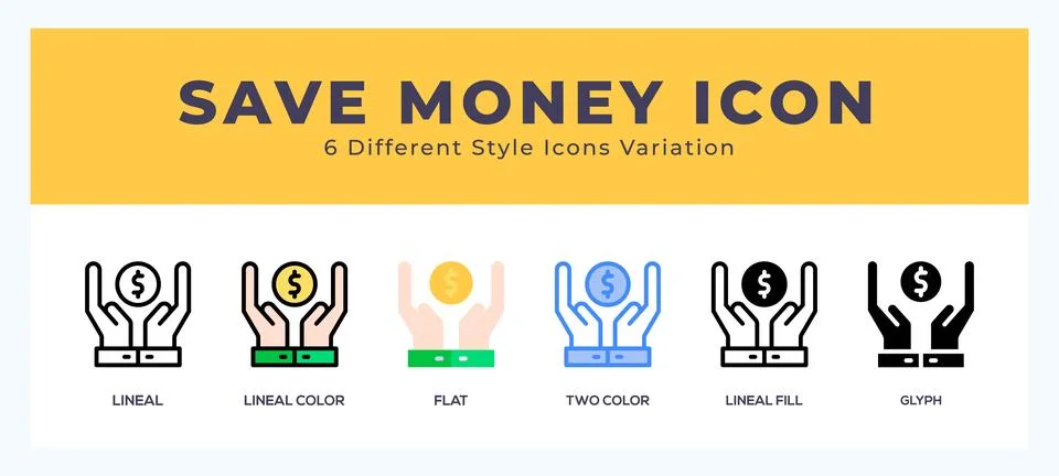 Save money icon for web. mobile apps and ui. Stock Illustration