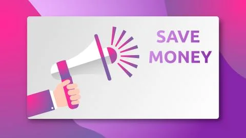 SAVE MONEY - SPEAKER CONCEPT Illustrazione stock