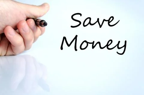 Save money text concept Stock Photos