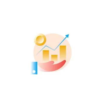 Save money. Vector icon in gradient style. Editable illustration Stock Illustration