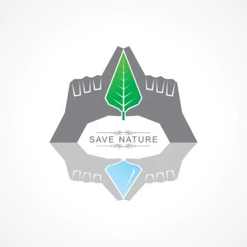 Save nature concept stock vector Stock Illustration