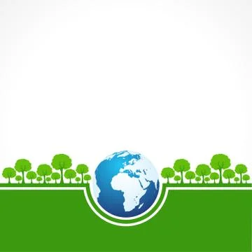 Save Nature Concept - World Environment Day Stock Illustration