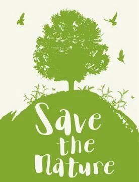 Save the nature Stock Illustration
