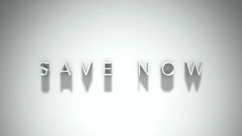 Save now 3D title animation with shadows on a white background Video stock 297667053