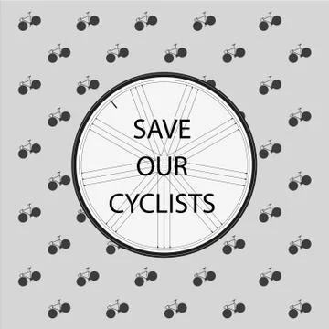 Save Our Cyclists Stock Illustration