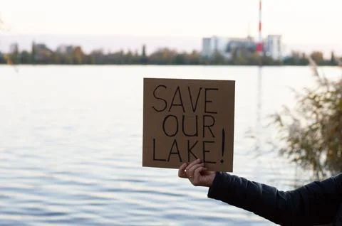 Save Our Lake from Pollution 写真素材