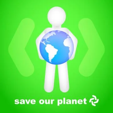 Save our planet concept Stock Illustration