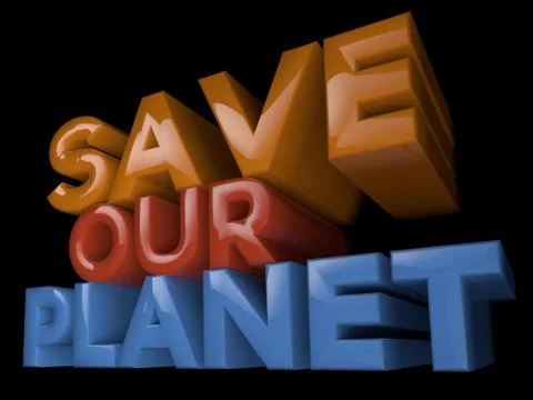 Save our planet Stock Illustration