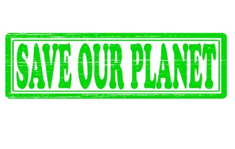Save our planet Stock Illustration
