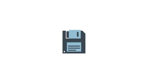 Save To PC Floppy Disk icon animation for video motion graphics Stock Footage 202200421