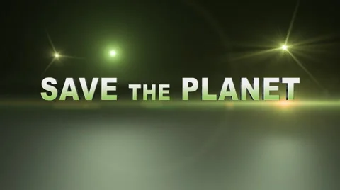 SAVE THE PLANET Animation Stock Footage 959602