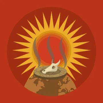 Save planet design. Enviroment icon. Flat illustration Stock Illustration
