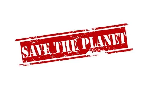 Save the planet Stock Illustration