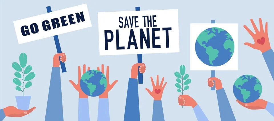 Save the planet Stock Illustration