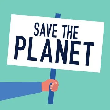 Save the planet Stock Illustration