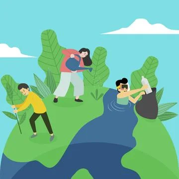 Save the planet illustration theme Stock Illustration