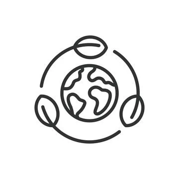 Save planet, in line design. Save, planet, earth, environment, green Stock-Illustration