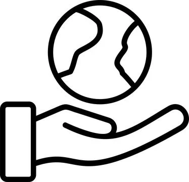 Save Planet Line Icon Design Stock-Illustration