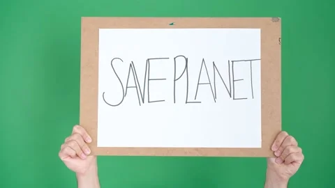 Save planet protest poster Vídeo Stock 236457123