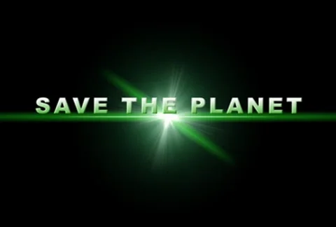 Save the Planet Transition w Alpha Stock Footage 7747581
