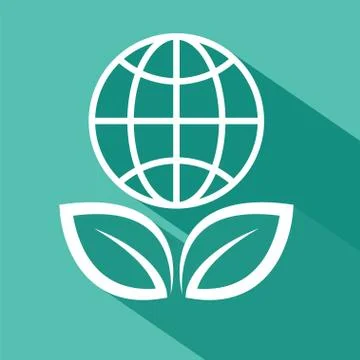 Save the planet web flat design Stock Illustration