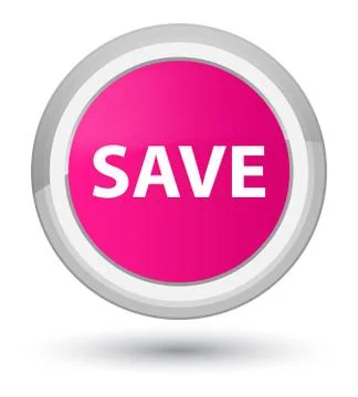 Save prime pink round button Stock Illustration
