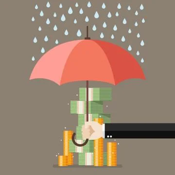Save for a rainy day Stock Illustration
