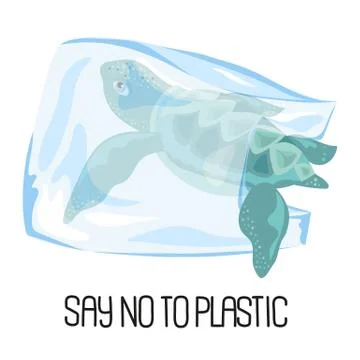 SAVE SEA Ecological Problem Banner Vector Illustration Set Illustrazione stock