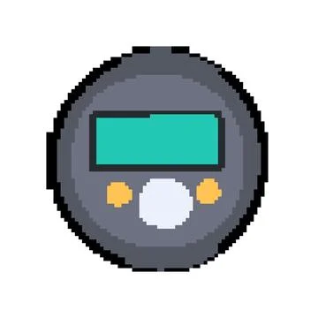 Save shower timer pixel art vector illustration Stock Illustration