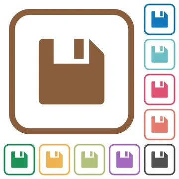 Save simple icons Illustrazione stock