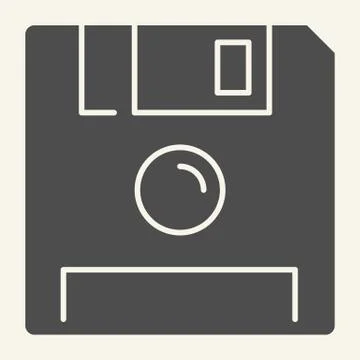 Save solid icon. Diskette vector illustration isolated on white. Floppy disc Stock-Illustration