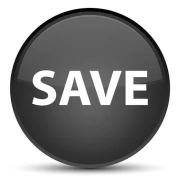 Save special black round button Stock Illustration