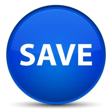 Save special blue round button Illustrazione stock