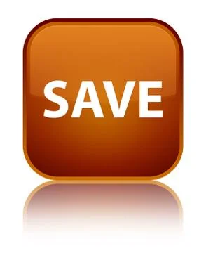 Save special brown square button Illustrazione stock