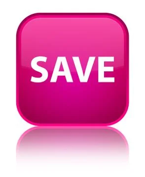 Save special pink square button Illustrazione stock
