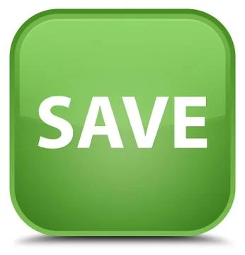 Save special soft green square button Stock Illustration