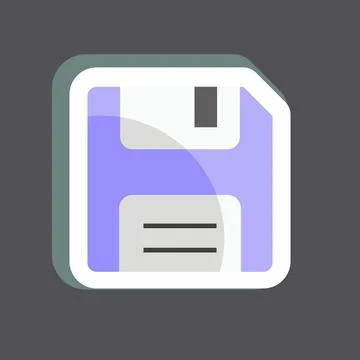 Save Sticker in trendy isolated on black background イラスト素材