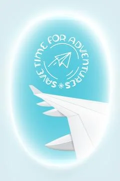 Save time for adventure vector concept Stock Illustration