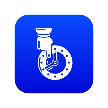 Save time icon blue vector Illustrazione stock